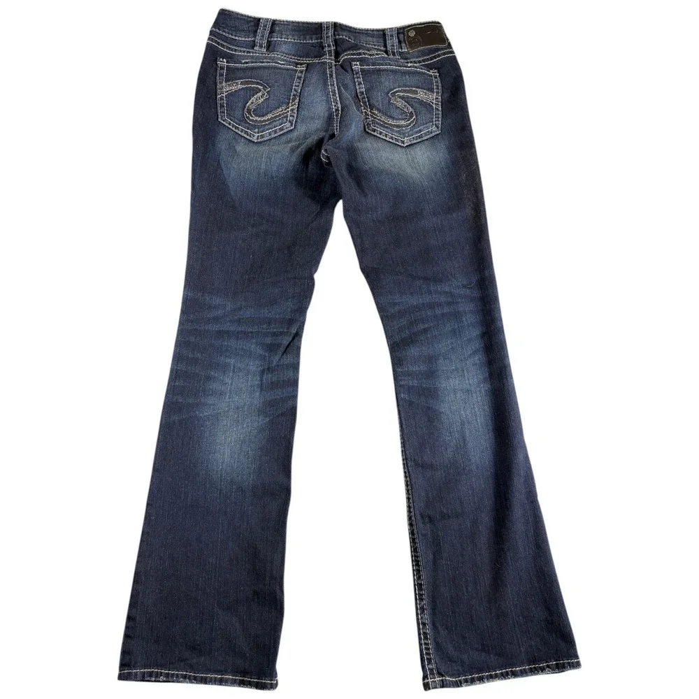 Silver Jeans Suki Mid Slim Bootcut Women's 31x33 Dark Wash Slim Bootcut Stretch